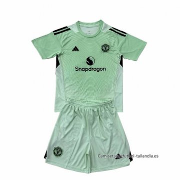 Camiseta Manchester United Portero Nino 2025-2026 Verde Camiseta Manchester United Portero Nino 2025-2026 Verde