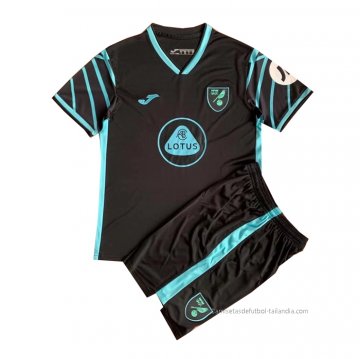 2ª Camiseta Norwich City Nino 2021-2022 2ª Camiseta Norwich City Nino 2021-2022