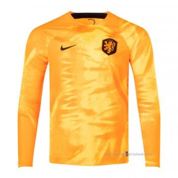 1ª Camiseta Paises Bajos Manga Larga 2022
