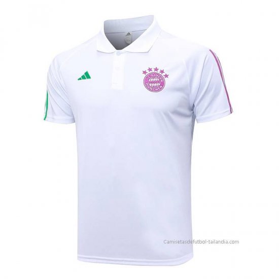 Camiseta Polo del Bayern Munich 2023-2024 Blanco - Haga un click en la imagen para cerrar