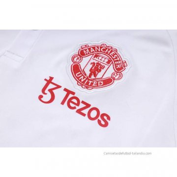Camiseta Polo del Manchester United 2023-2024 Blanco