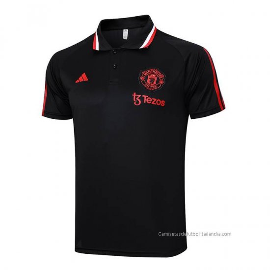 Camiseta Polo del Manchester United 2023-2024 Negro - Haga un click en la imagen para cerrar
