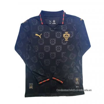 Camiseta Portugal Special Manga Larga 2025 Negro Camiseta Portugal Special Manga Larga 2025 Negro