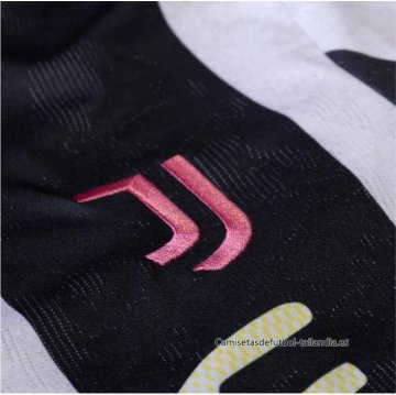 Camiseta Pre Partido del Juventus 2024 Blanco Negro