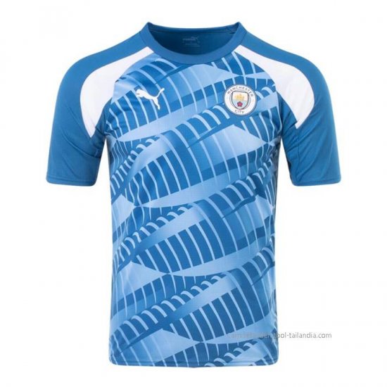 Camiseta Pre Partido del Manchester City 2023 Azul - Haga un click en la imagen para cerrar