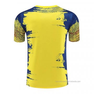 Camiseta de Entrenamiento Barcelona 2023-2024 Amarillo y Azul