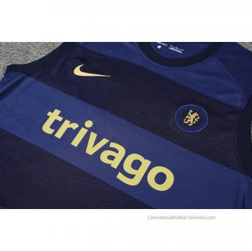 Camiseta de Entrenamiento Chelsea Sin Mangas 2022-2023 Azul