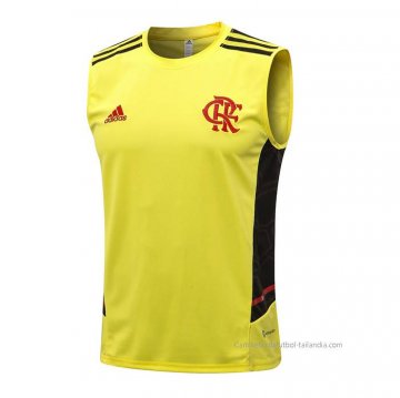 Camiseta de Entrenamiento Flamengo Sin Mangas 2022-2023 Amarillo Camiseta de Entrenamiento Flamengo Sin Mangas 2022-2023 Amarillo