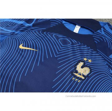 Camiseta de Entrenamiento Francia 2022-2023 Azul Oscuro