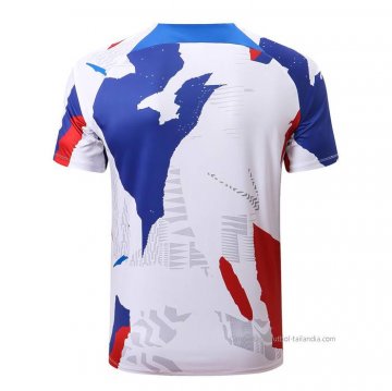 Camiseta de Entrenamiento Francia 2022-2023 Blanco Rojo Azul