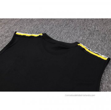 Camiseta de Entrenamiento Juventus Sin Mangas 2023-2024 Negro y Blanco