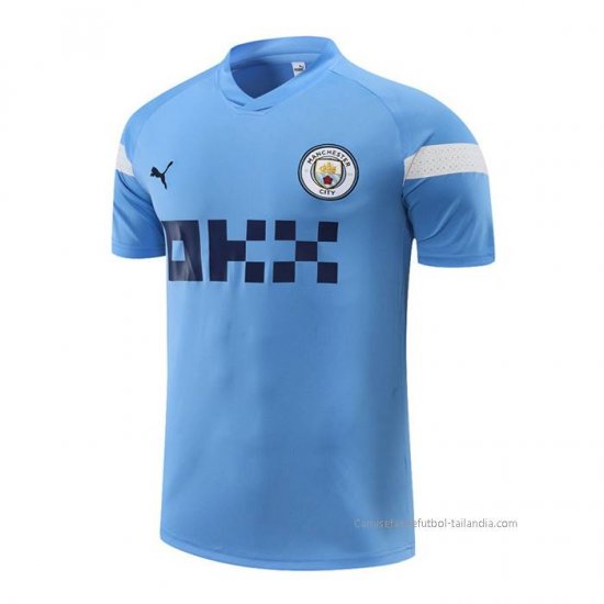 Camiseta de Entrenamiento Manchester City 2022-2023 Azul - Haga un click en la imagen para cerrar