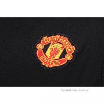Camiseta de Entrenamiento Manchester United Sin Mangas 2022-2023 Negro