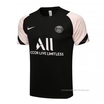 Camiseta de Entrenamiento Paris Saint-Germain 2021-2022 Negro y Rosa