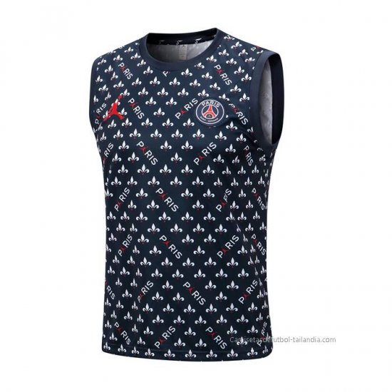 Camiseta de Entrenamiento Paris Saint-Germain Jordan Sin Mangas 2022-2023 Azul - Haga un click en la imagen para cerrar