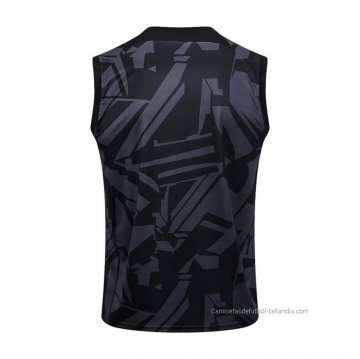 Camiseta de Entrenamiento Paris Saint-Germain Jordan Sin Mangas 2023-2024 Negro y Gris