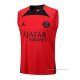 Camiseta de Entrenamiento Paris Saint-Germain Jordan Sin Mangas 2023-2024 Rojo