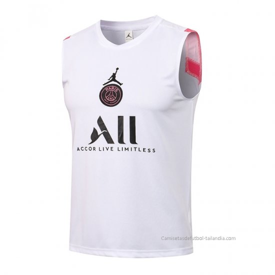 Camiseta de Entrenamiento Paris Saint-Germain Sin Mangas 2021-2022 Blanco - Haga un click en la imagen para cerrar
