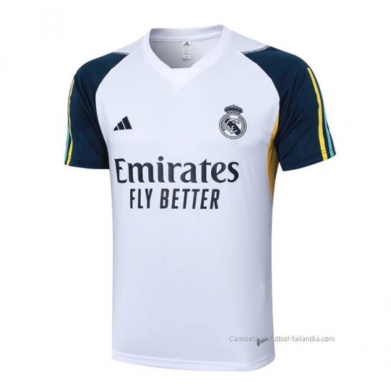 Camiseta de Entrenamiento Real Madrid 2023-2024 Blanco - Haga un click en la imagen para cerrar