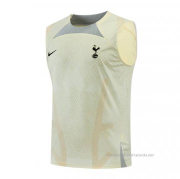 Camiseta de Entrenamiento Tottenham Hotspur Sin Mangas 2022-2023 Amarillo Camiseta de Entrenamiento Tottenham Hotspur Sin Mangas 2022-2023 Amarillo