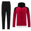 Chandal con Capucha del AC Milan 2024-2025 Rojo Chandal con Capucha del AC Milan 2024-2025 Rojo