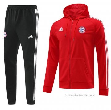 Chandal con Capucha del Bayern Munich 2022-2023 Rojo