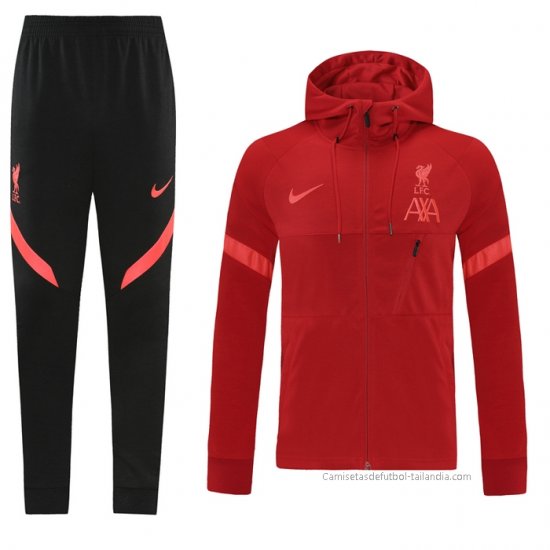 Chandal con Capucha del Liverpool 2021-2022 Rojo - Haga un click en la imagen para cerrar