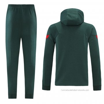 Chandal con Capucha del Liverpool 2021-2022 Verde