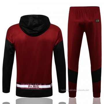 Chandal con Capucha del Paris Saint-Germain 2021-2022 Rojo