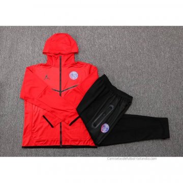 Chandal con Capucha del Paris Saint-Germain Jordan 2022-2023 Rojo