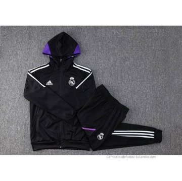 Chandal con Capucha del Real Madrid 2022-2023 Negro