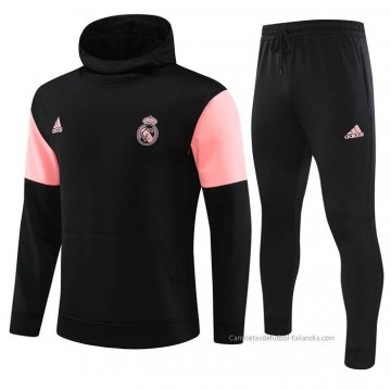 Chandal con Capucha del Real Madrid Nino 2023 Negro y Rosa Chandal con Capucha del Real Madrid Nino 2023 Negro y Rosa