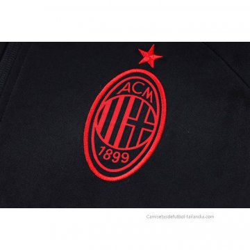 Chandal de Chaqueta del AC Milan 2022-2023 Negro y Rojo