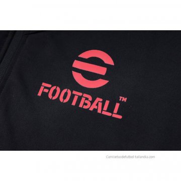 Chandal de Chaqueta del AC Milan 2022-2023 Negro y Rojo