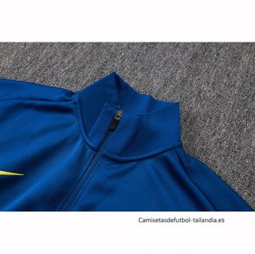 Chandal de Chaqueta del Barcelona Nino 2026-2027 Azul Amarillo