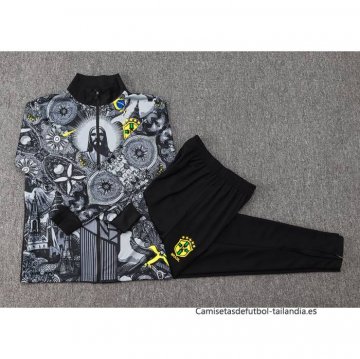 Chandal de Chaqueta del Brasil Jesus 2024-2025 Negro