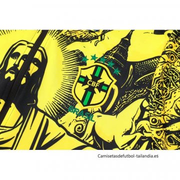 Chandal de Chaqueta del Brasil Jesus Nino 2024-2025 Amarillo
