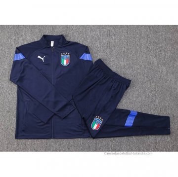Chandal de Chaqueta del Italia 2022-2023 Azul Oscuro