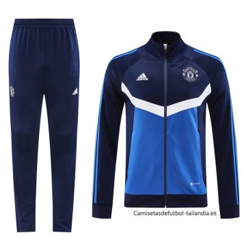 Chandal de Chaqueta del Manchester United 2024-2025 Azul Chandal de Chaqueta del Manchester United 2024-2025 Azul