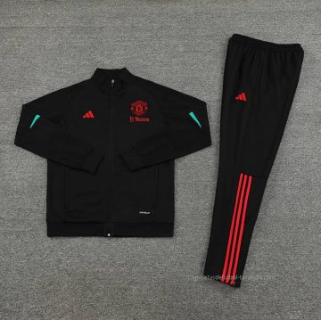 Chandal de Chaqueta del Manchester United Nino 2023-2024 Negro