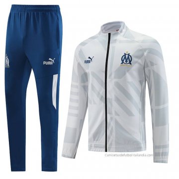 Chandal de Chaqueta del Olympique Marsella 2022-2023 Blanco
