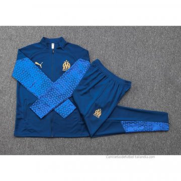 Chandal de Chaqueta del Olympique Marsella 2023-2024 Azul Oscuro