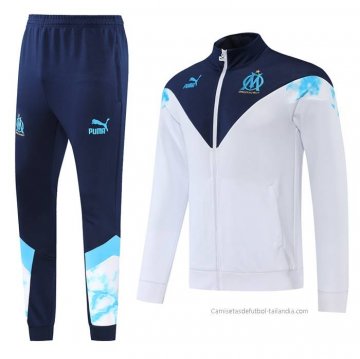 Chandal de Chaqueta del Olympique Marsella 2022-2023 Blanco