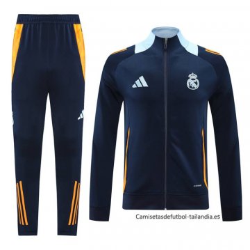 Chandal de Chaqueta del Real Madrid 2024-2025 Azul Oscuro Chandal de Chaqueta del Real Madrid 2024-2025 Azul Oscuro