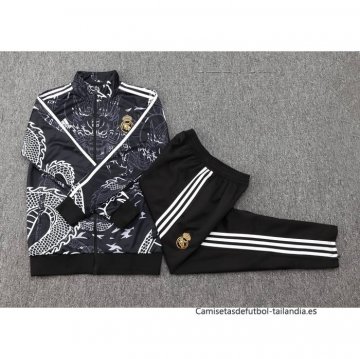 Chandal de Chaqueta del Real Madrid Dragon 2024-2025 Negro