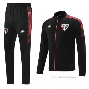 Chandal de Chaqueta del Sao Paulo 2021-2022 Negro