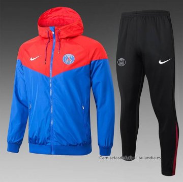 Chandal de Rompevientos del Paris Saint-Germain 2024-2025 Azul Rojo Chandal de Rompevientos del Paris Saint-Germain 2024-2025 Azul Rojo