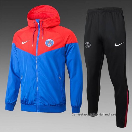 Chandal de Rompevientos del Paris Saint-Germain 2024-2025 Azul Rojo - Haga un click en la imagen para cerrar