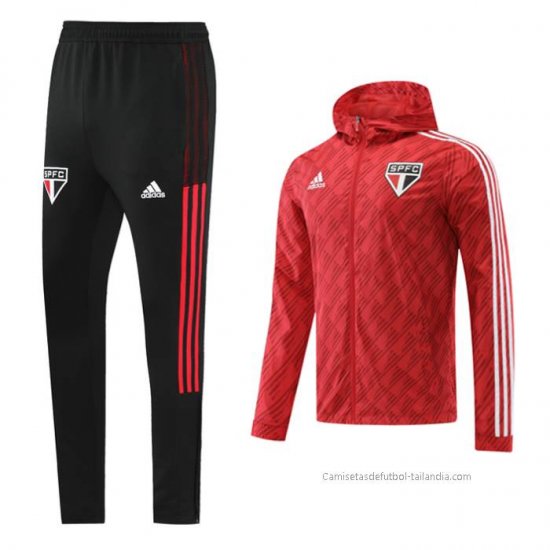 Chandal de Rompevientos del Sao Paulo 2022-2023 Rojo - Haga un click en la imagen para cerrar