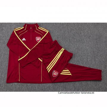 Chandal de Sudadera del Arsenal 2025-2026 Rojo Amarillo